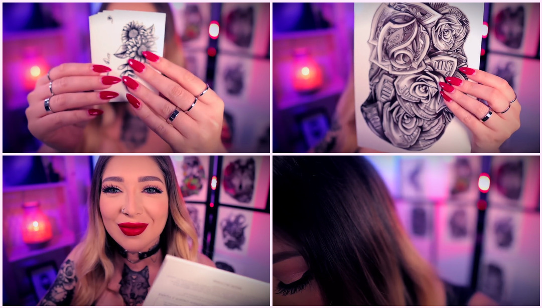 ASMR 性感纹身艺术家测量你的顽皮作品有多大？ Tati ASMR视频