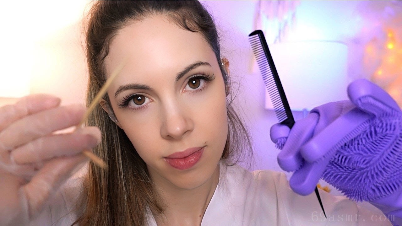 ASMR 头皮检查和头皮清洁 + 按摩 - 真实，真发，个人注意