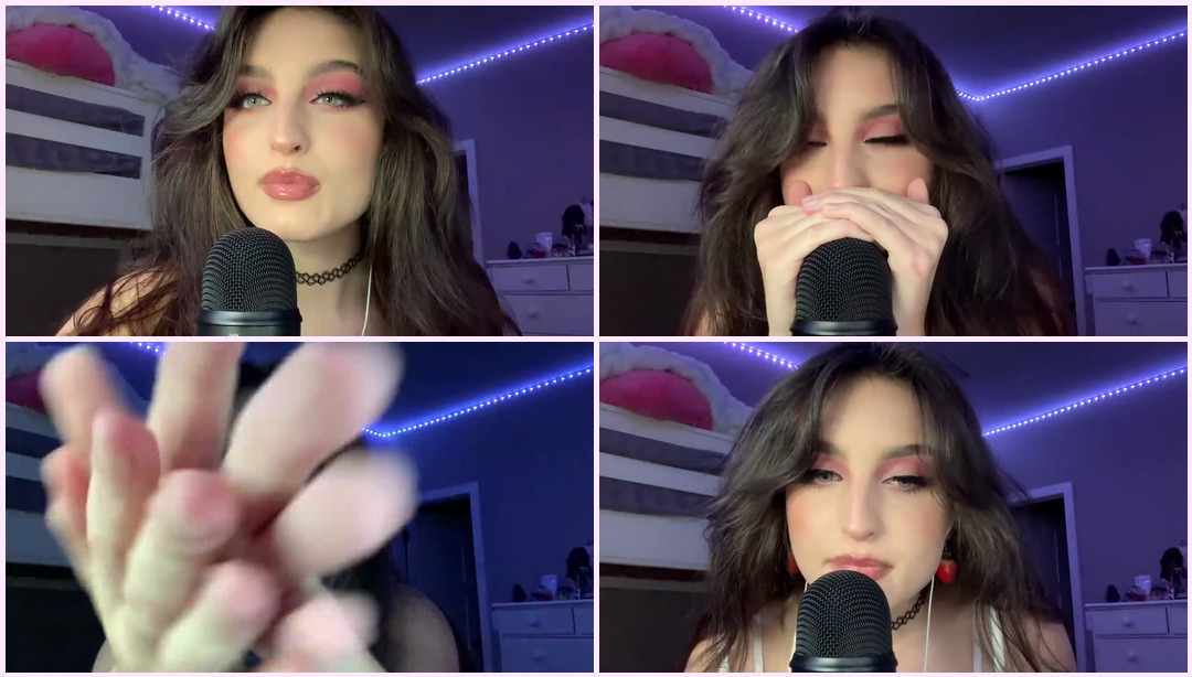 ASMR |深沉的口音（干湿两用） |带有手指颤动的舌头漩涡 beebee ASMR视频