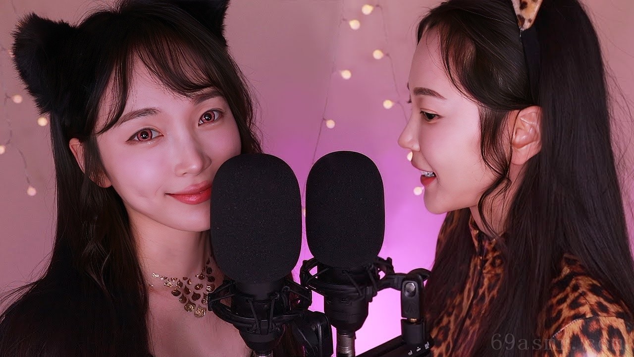 ASMR Twins Tingle Bomb with Mouth