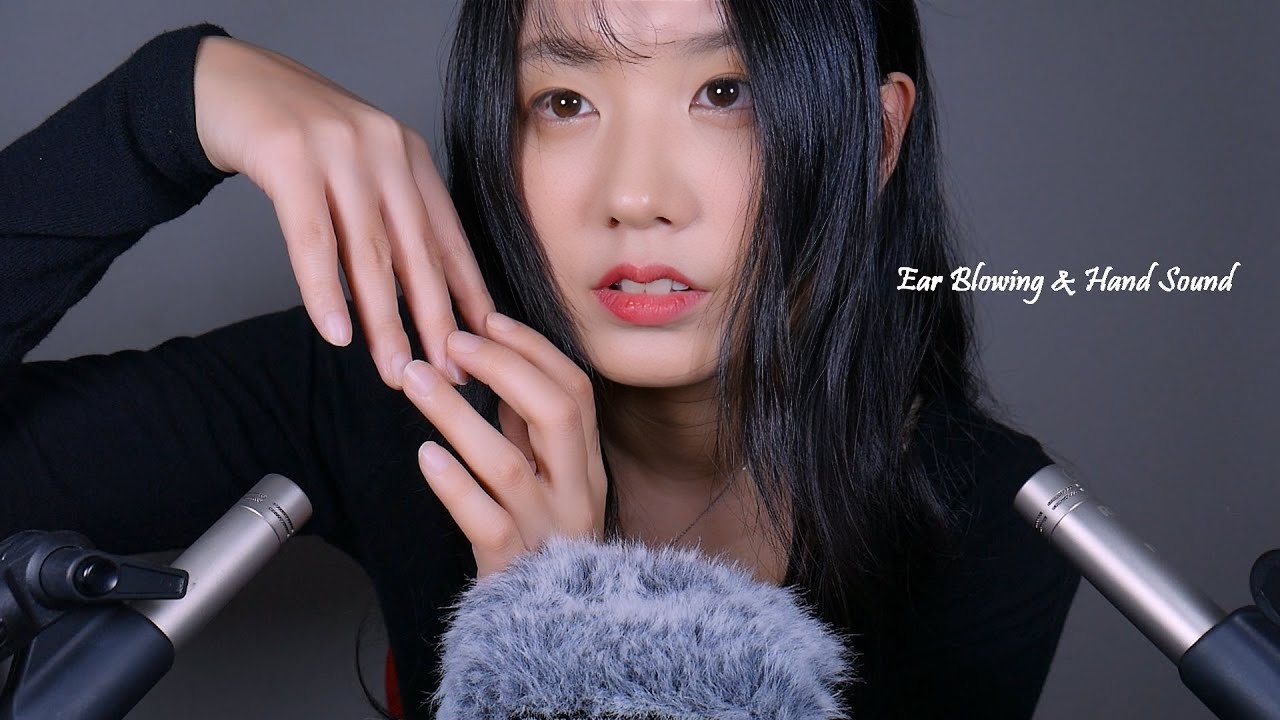 ASMR 吹耳和干手声音 |平移声音 |呼吸声，敲钉子（不说话）-