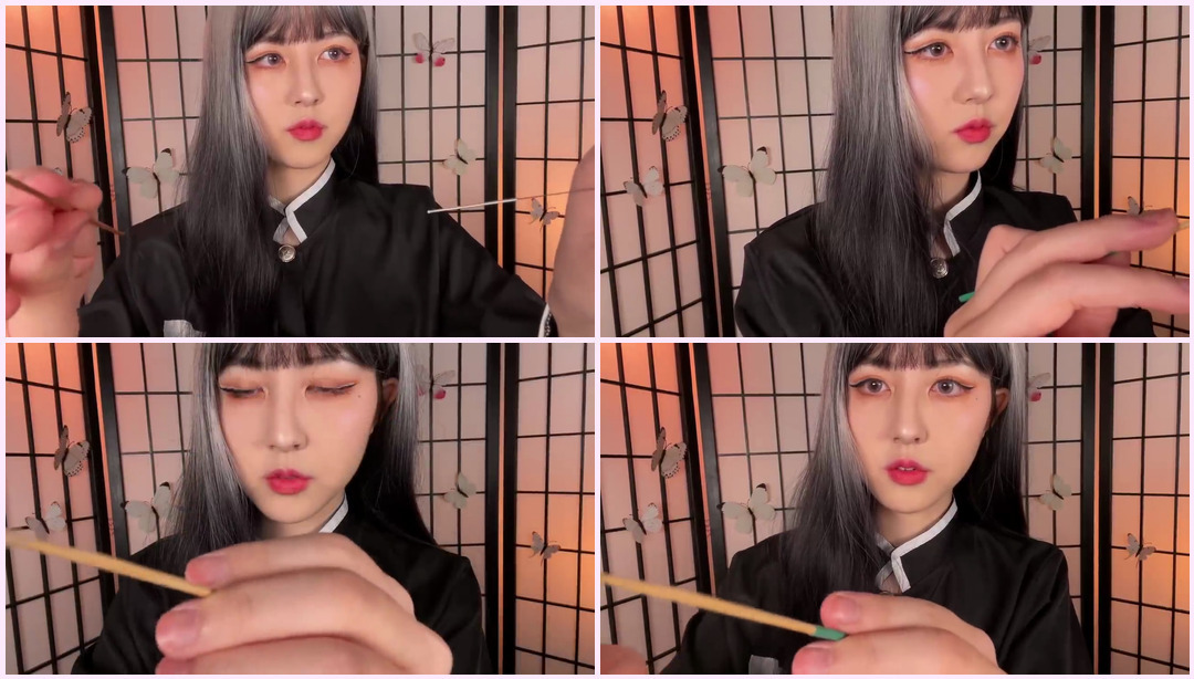 ASMR 恶魔杀手军团前辈做你的耳朵清洁 RP “睡眠呼吸-” 旗袍Asmr ASMR视频