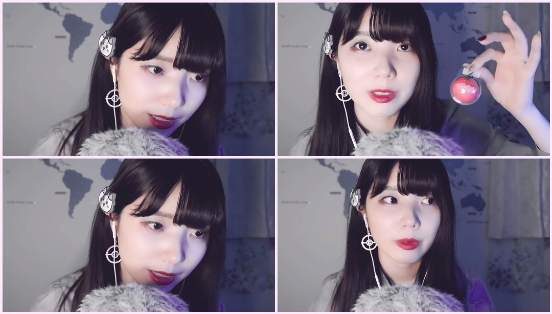 [ASMR 韩语] 日语韩语 & 蓬松 Mia ASMR视频