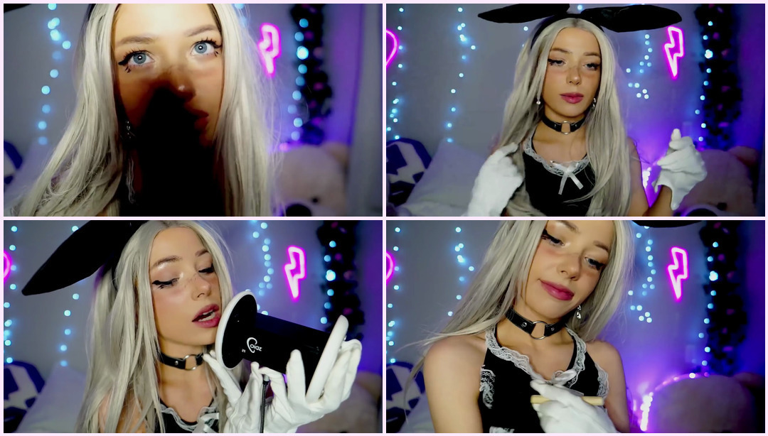 兔子角色扮演 ASMR |织物划痕| 高分辨率照片| CLIPARTO身体触发器|手套|视觉效果 |雨 |角色扮演舒适 DOLLBLUSH ASMR视频