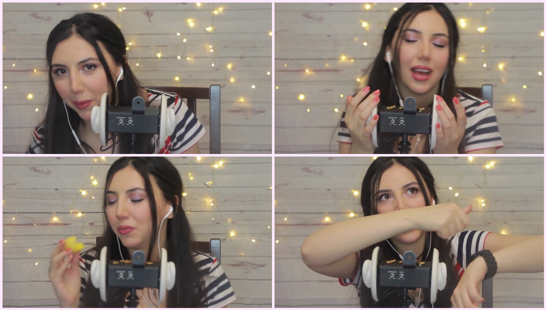 ASMR Going Crazy Binaural Whisper & Triggers ~ Ear Play Miss ASMR视频