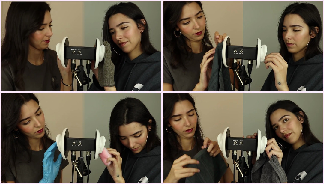 ASMR 双耳清洁（+ 耳油按摩、刷耳、耳朵敲击和刺痛的声音） 双胞胎Asmr ASMR视频