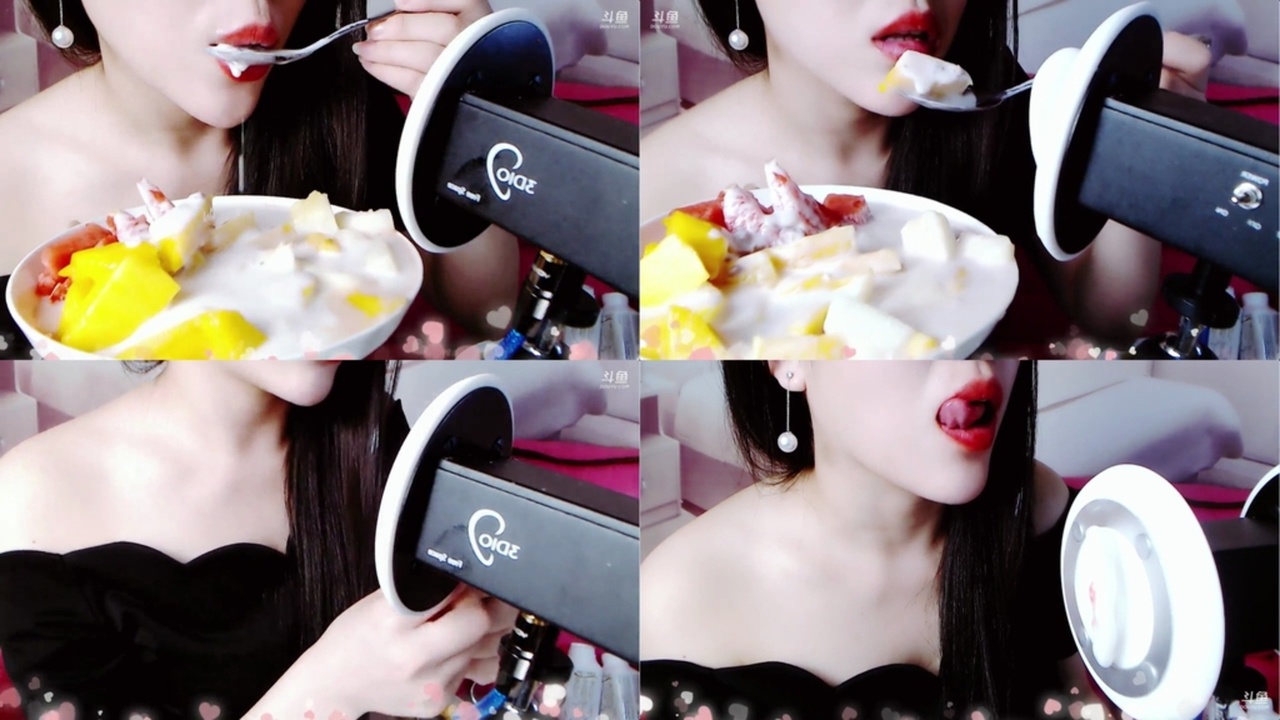 糖七babyASMR-有点近视，不想戴隐形所以戴眼镜录制的，更新2吃水果 国内Asmr ASMR视频